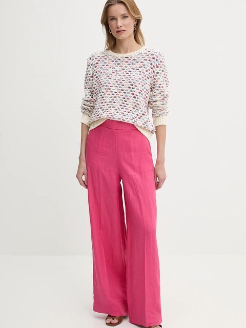 United Colors of Benetton spodnie lniane - zdjęcie produktu nr 1