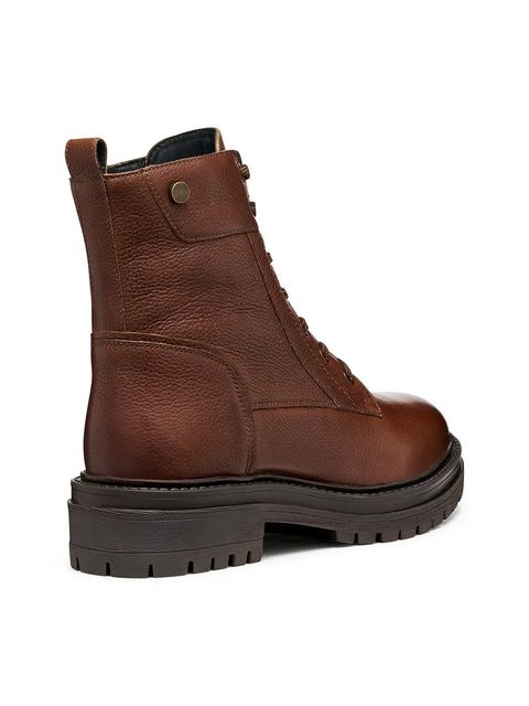 Geox botki zamszowe D IRIDEA damskie kolor brązowy na płaskim obcasie D16HRC 000FF C0013 - zdjęcie produktu nr 2