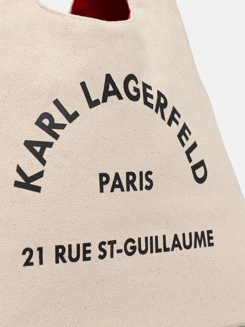 Karl Lagerfeld torebka bawełniana K/RSG kolor beżowy B1W50015