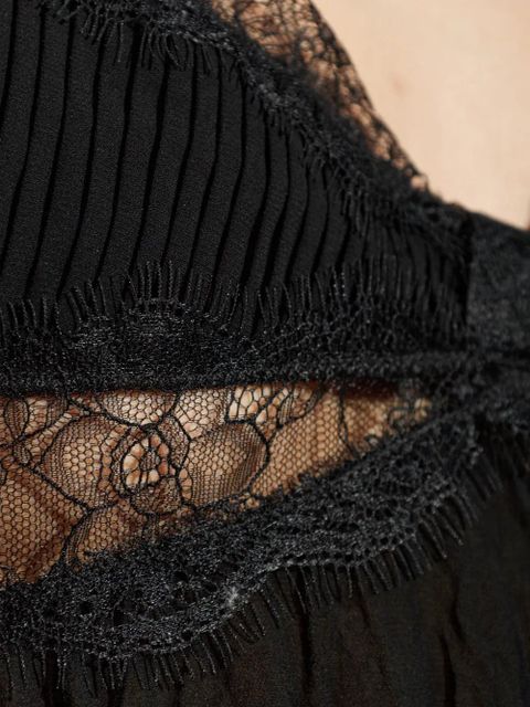 Blumarine lace-trim top - Black