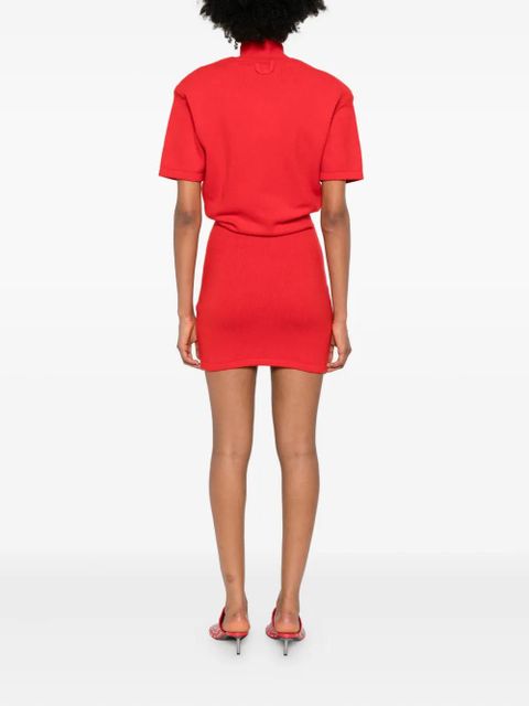 Jacquemus high-neck short-sleeve T-shirt - Red