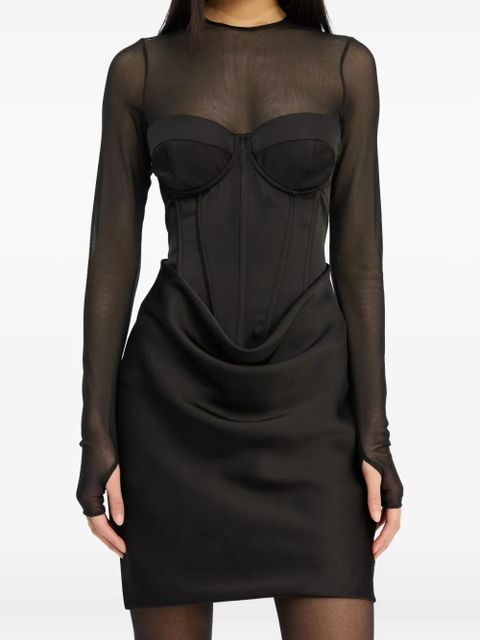 ROTATE BIRGER CHRISTENSEN corset mini dress - Black