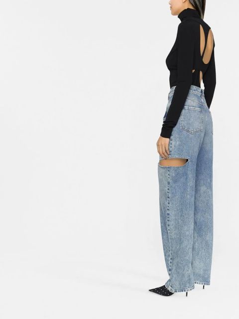 Givenchy asymmetric cut-out top - Black - zdjęcie produktu nr 2