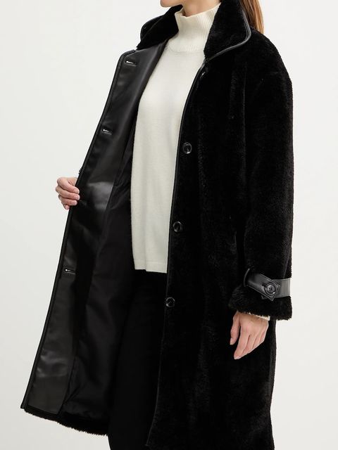 Liu Jo płaszcz kolor czarny MF5313 E0936