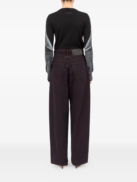 MM6 Maison Margiela single-stitch logo jeans - Purple