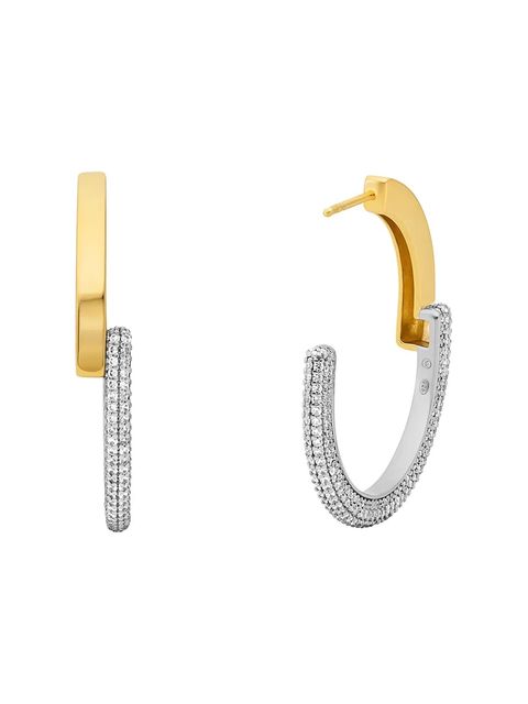 Michael Kors kolczyki ze srebra pokrytego złotem - zdjęcie produktu nr 2