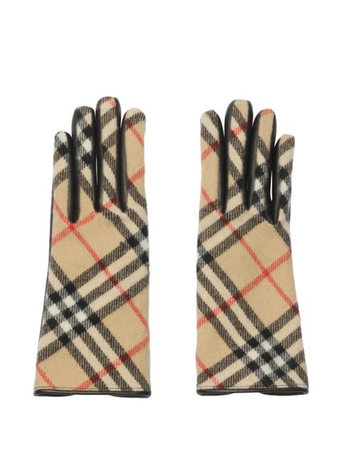 Burberry check-pattern gloves - Neutrals - zdjęcie produktu nr 2