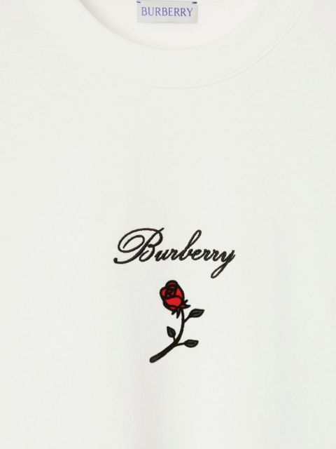 Burberry Rose cotton T-shirt - White