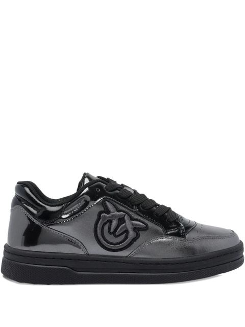 PINKO logo-detail patent-leather sneakers - Black - zdjęcie produktu nr 1