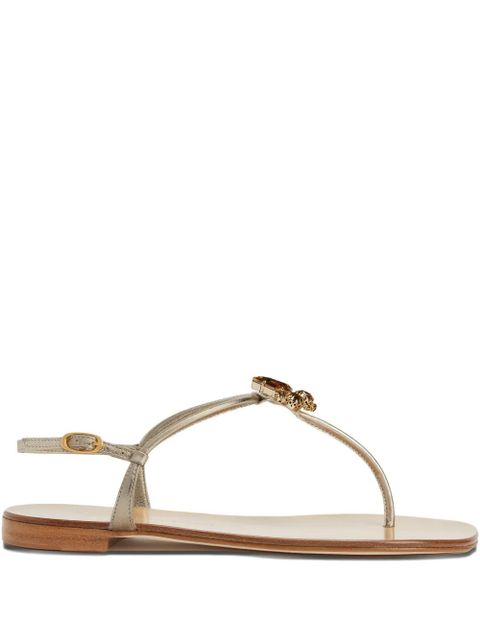 Giuseppe Zanotti Efrata crystal-embellished leather sandals - Silver - zdjęcie produktu nr 1