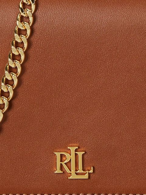 Lauren Ralph Lauren torebka skórzana kolor brązowy 432980206