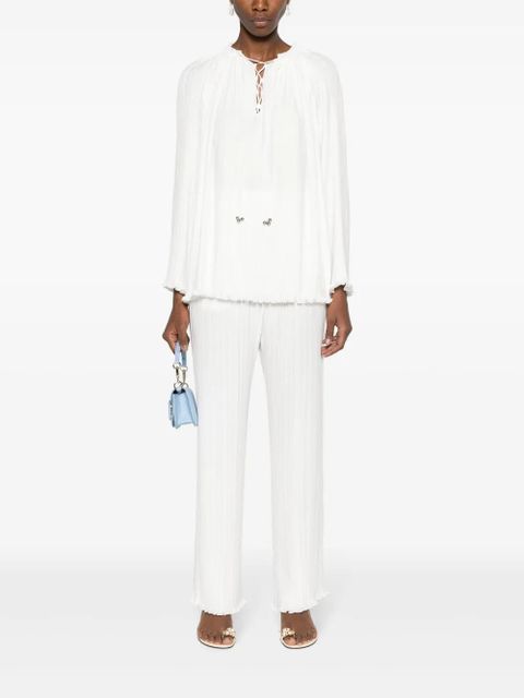 Lanvin plissé lace-up blouse - White - zdjęcie produktu nr 2