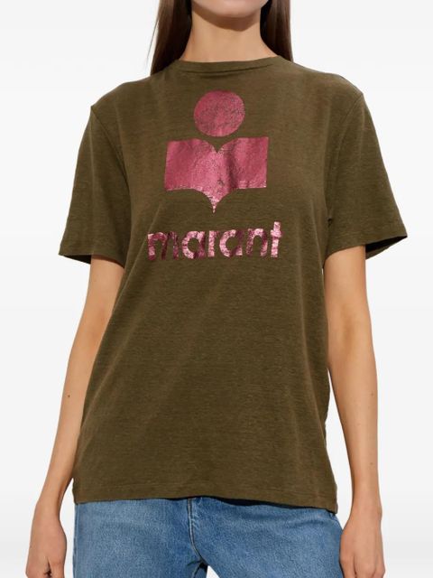 ISABEL MARANT Zewel logo-print T-shirt - Green - zdjęcie produktu nr 2