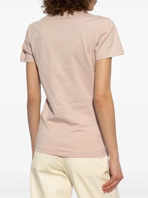 Moncler bead-logo T-shirt - Pink