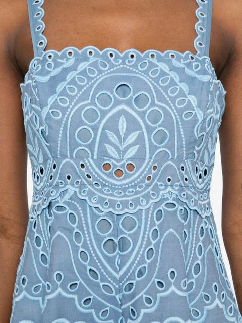 Charo Ruiz Ibiza Glimmer scalloped-hem midi dress - Blue