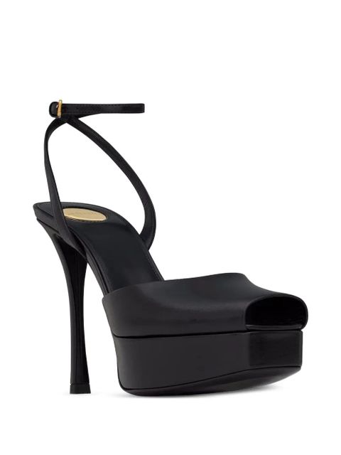 Saint Laurent 120mm La Scandale platform sandals - Black - zdjęcie produktu nr 2