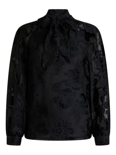 ETRO paisley-pattern chiffon blouse - Black - zdjęcie produktu nr 1