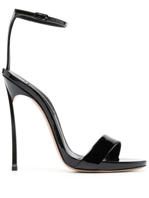 Casadei Blade 120mm patent-finish sandals - Black - zdjęcie produktu nr 1