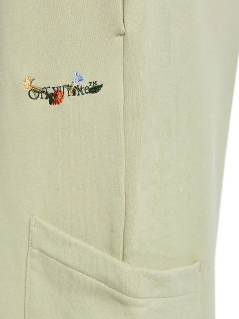 Off-White logo-embroidered cargo pants - Green