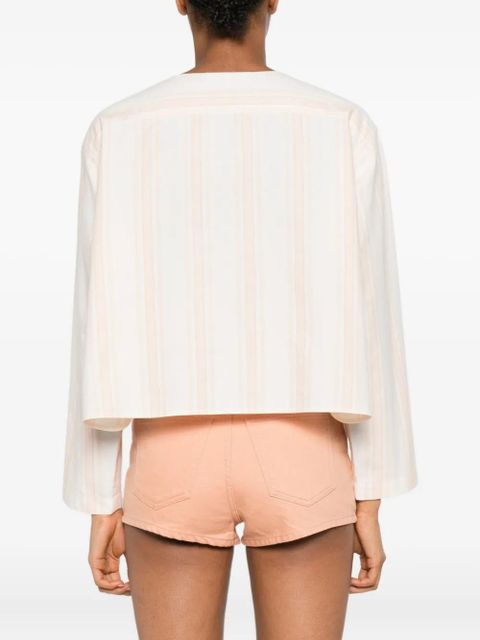 Chloé long-sleeve crop top - Pink
