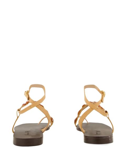 Johanna Ortiz Dazzling leather crest sandals - Neutrals