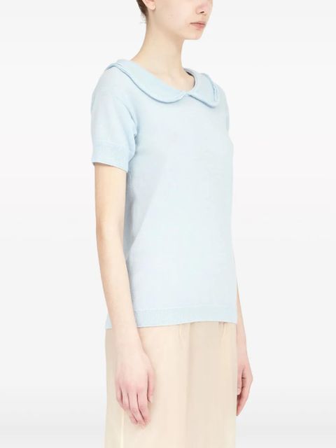 Maison Margiela wool-cashmere blend top - Blue