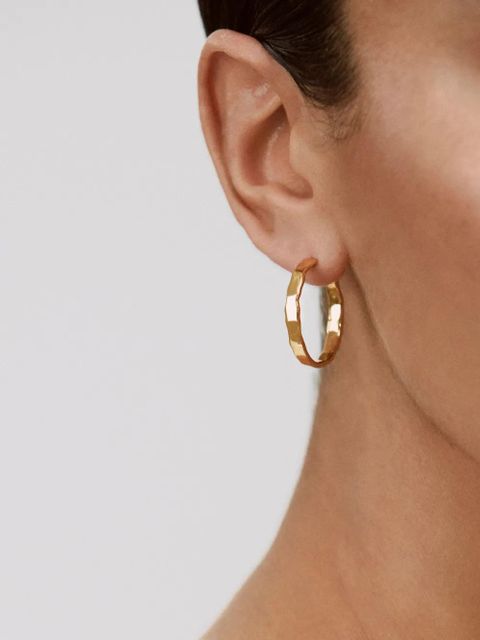 Monica Vinader medium Siren Muse hoop earrings - Gold - zdjęcie produktu nr 2