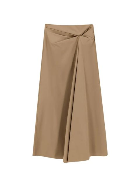Max Mara draped flared asymmetric skirt - Brown - zdjęcie produktu nr 1