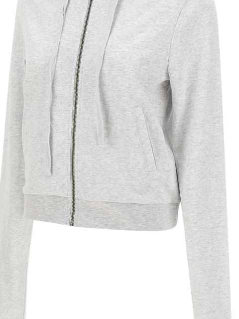 ENTIRE STUDIOS zip drawstring cropped hoodie - Grey