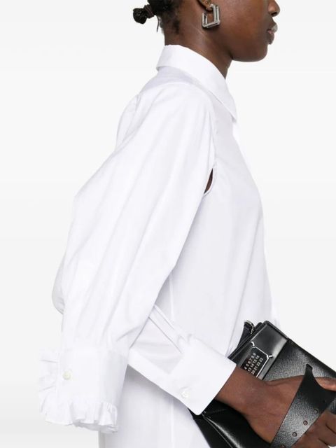 Comme Des Garçons ruffled cotton shirt - White