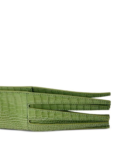 Jacquemus The Poireau leather clutch bag - Green