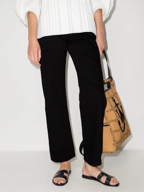 Ancient Greek Sandals Desmos crossover leather sandals - Black