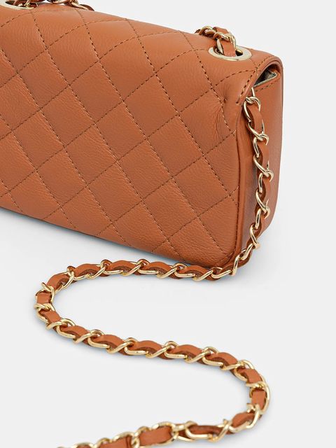 Answear.LAB torebka skórzana kolor brązowy