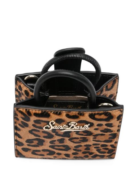 MC2 Saint Barth mini Shop leopard-print tote bag - Black