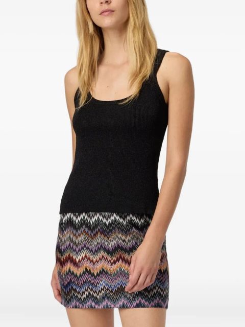 Missoni ribbed scoop-neck top - Black - zdjęcie produktu nr 2