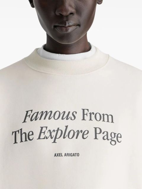 Axel Arigato Famous printed sweatshirt - Neutrals