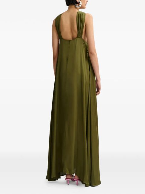 Essentiel Antwerp knotted-detail maxi dress - Green