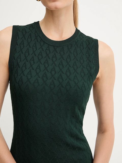 Armani Exchange sukienka kolor zielony mini dopasowana 8NYA9A YMH6Z