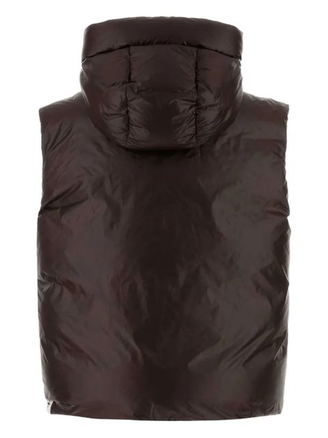 Jil Sander hooded quilted gilet - Brown - zdjęcie produktu nr 2
