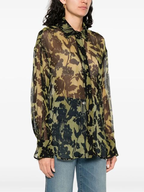 Victoria Beckham silk shirt - Green