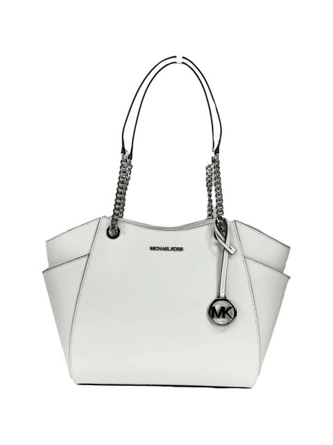 Michael Kors chain-link leather-trim tote bag - White - zdjęcie produktu nr 1