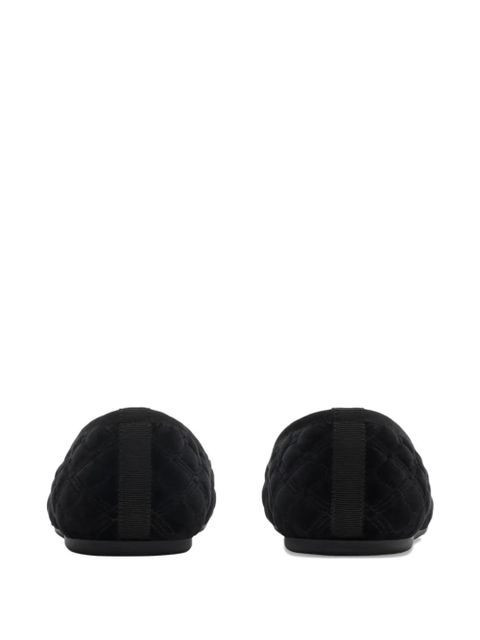 Burberry quilted crest-embroidery loafers - Black - zdjęcie produktu nr 2