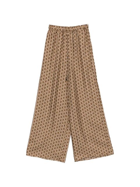 Max Mara Mxmclarino printed wide-leg trousers - Brown - zdjęcie produktu nr 1