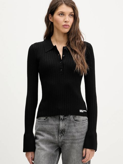 Karl Lagerfeld Jeans longsleeve kolor czarny B1W18026 - zdjęcie produktu nr 1