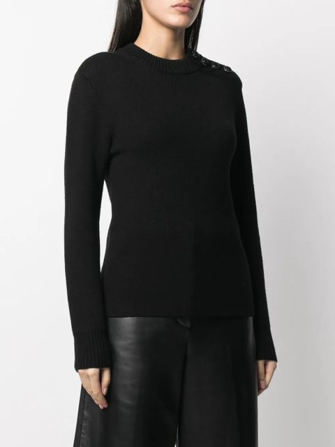 Rabanne crew-neck knit jumper - Black