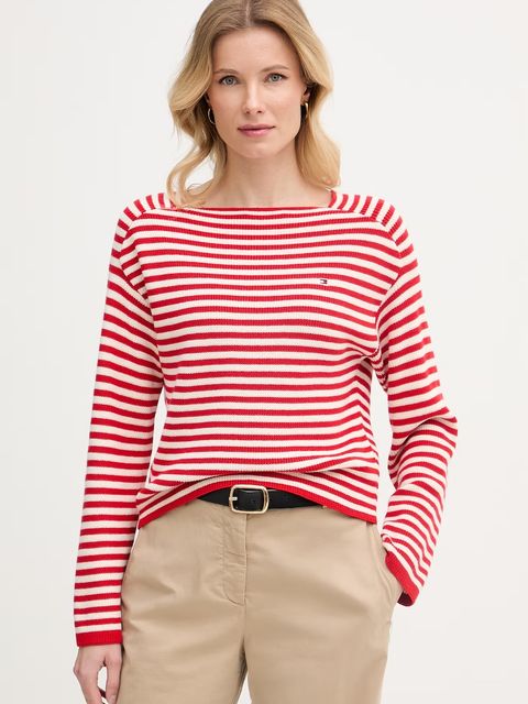 Tommy Hilfiger sweter damski bawełniany - zdjęcie produktu nr 1