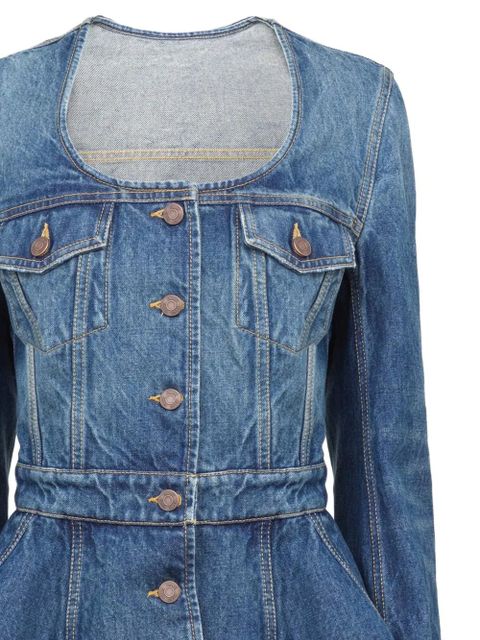 Chloé button flap-pocket denim jacket - Blue - zdjęcie produktu nr 2