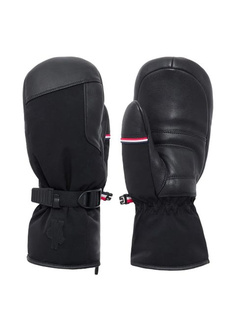 Moncler buckle strap gloves - Black