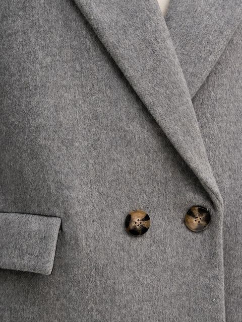 Sisley płaszcz z dodatkiem wełny kolor szary 2LAJLN06J