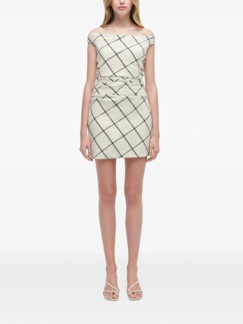 Simkhai Wells off-shoulder mini dress - Neutrals